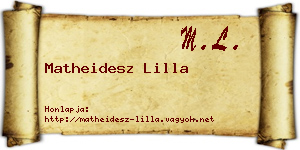 Matheidesz Lilla névjegykártya